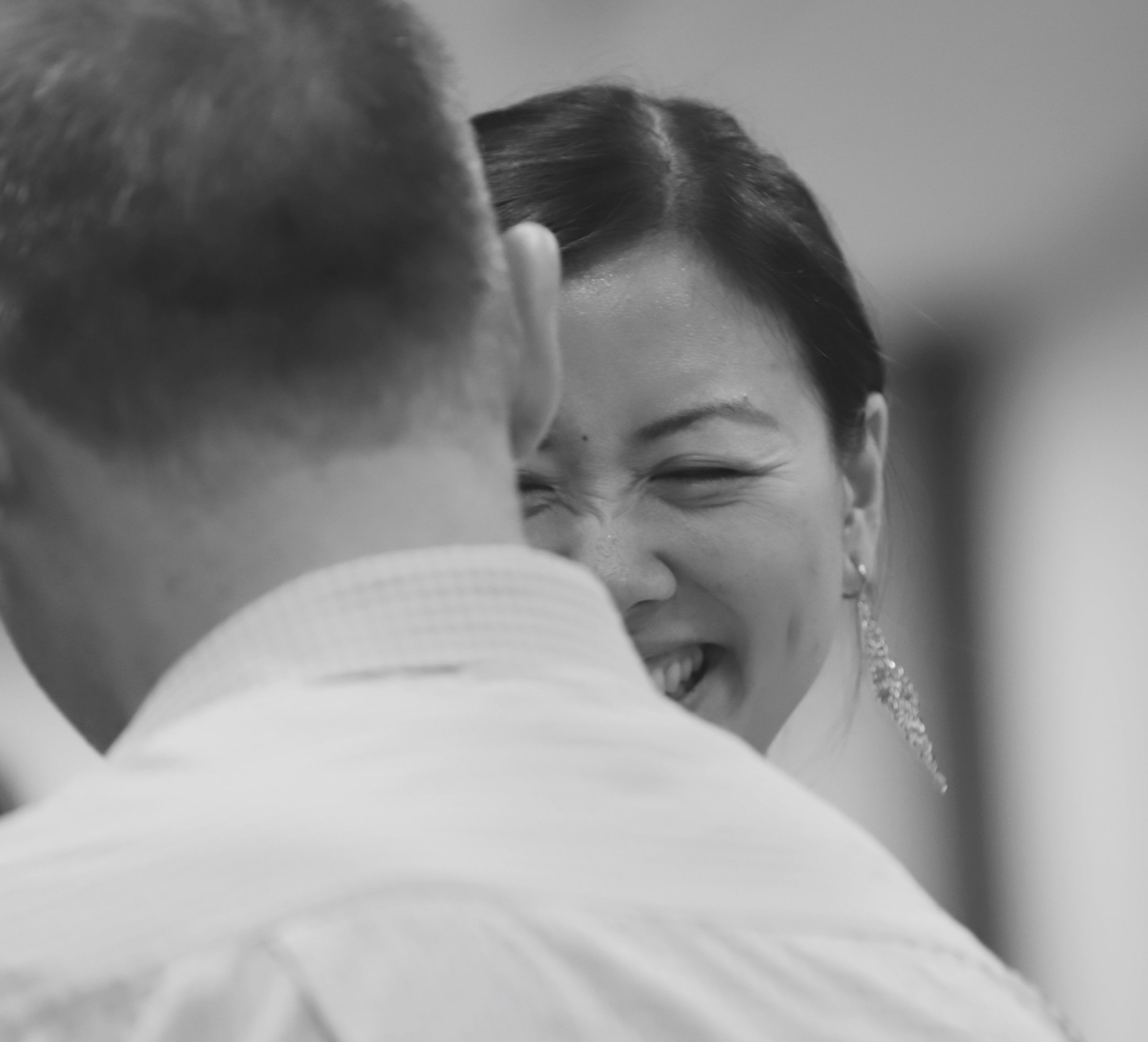 tango students laughing in class