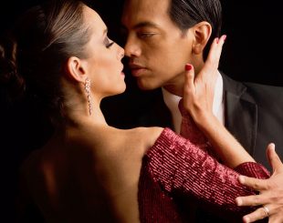 David & Kim in elegant tango hold